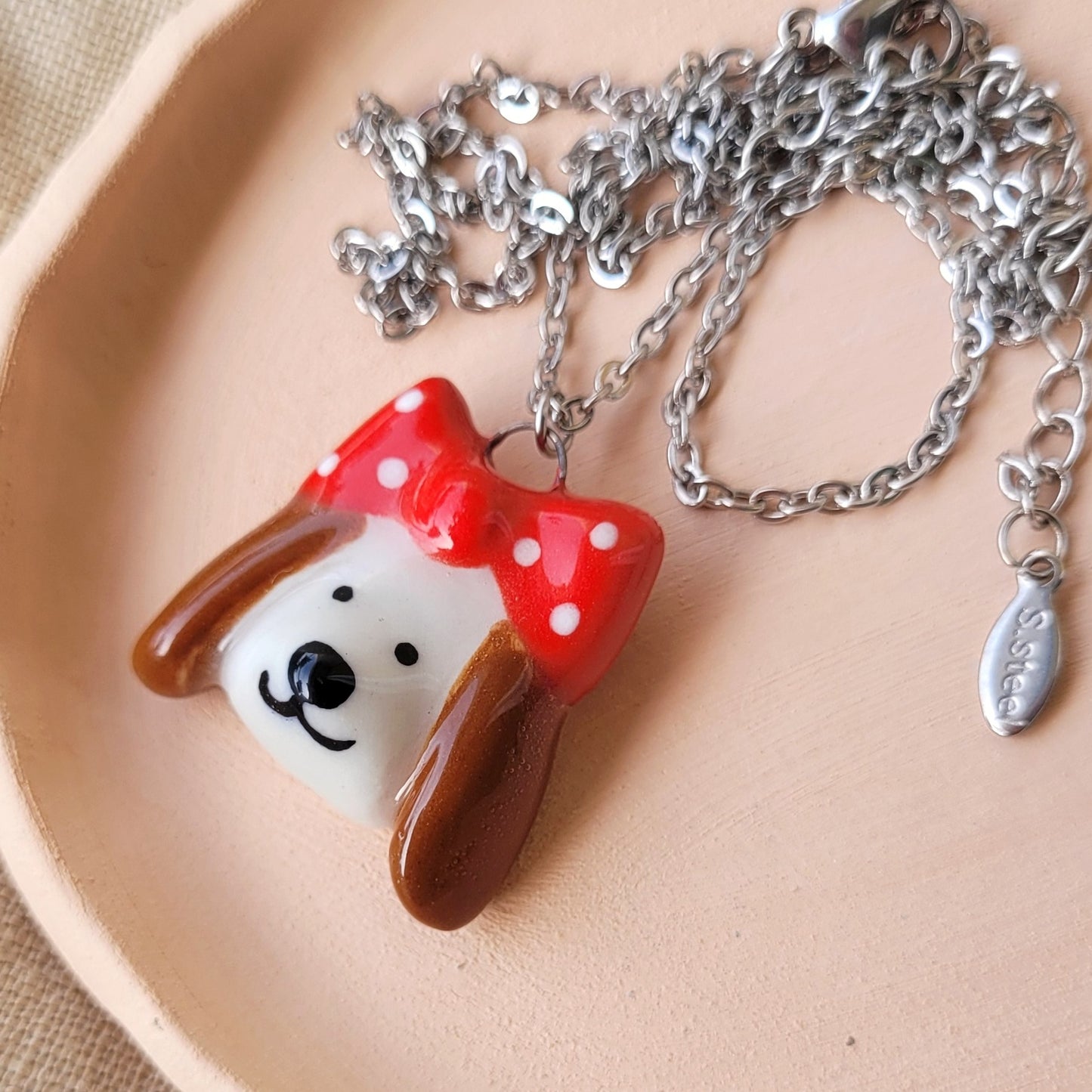 Porcelain necklace "Mimi"