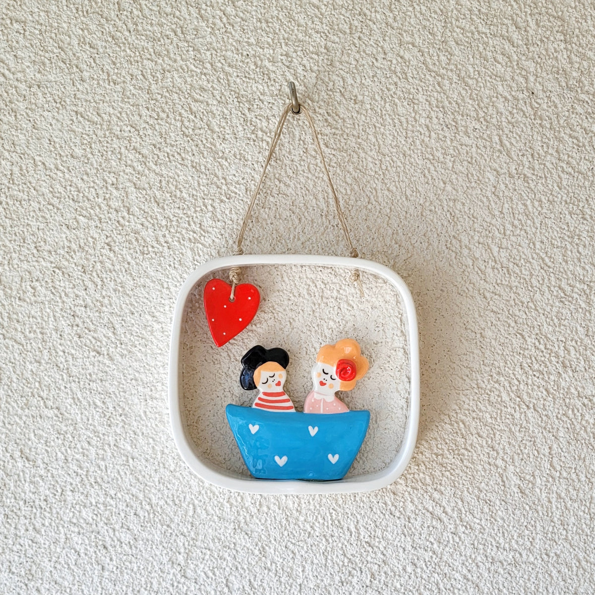 Ceramic wall hanging "Happy couple"