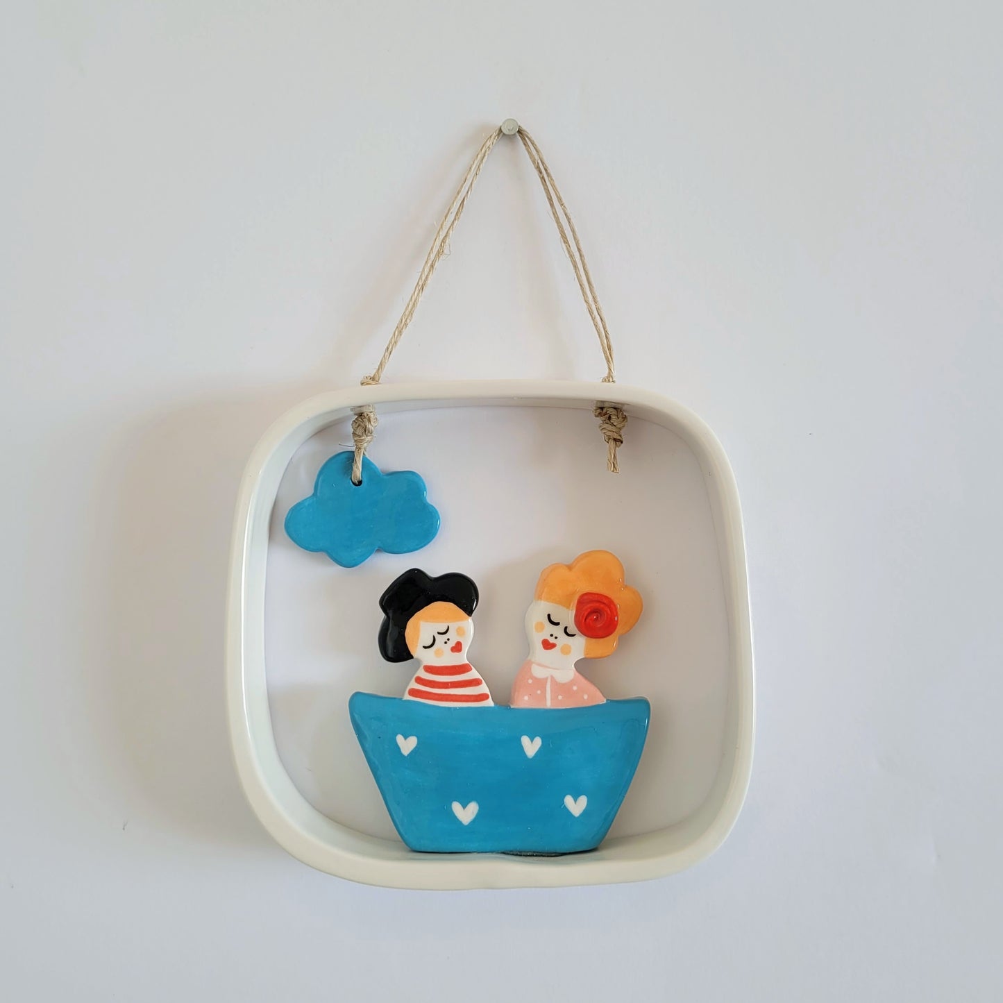 Ceramic wall hanging "Happy couple"