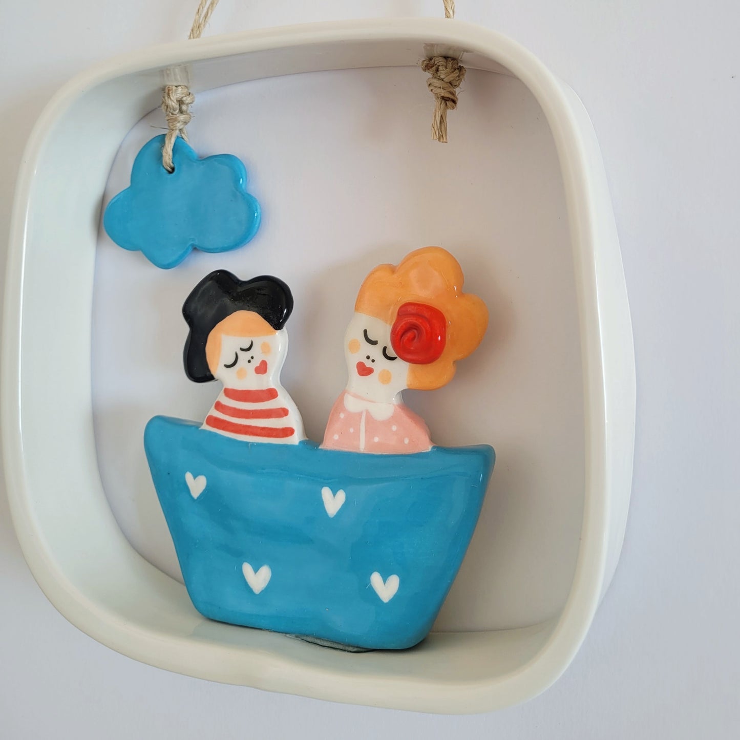 Ceramic wall hanging "Happy couple"